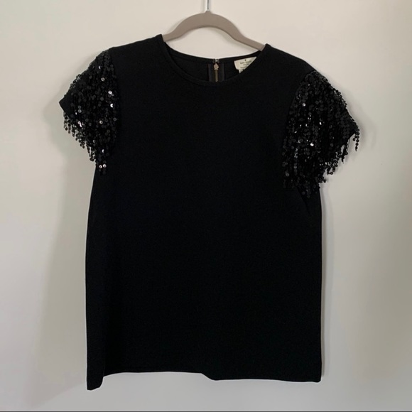 Kate Spade Sequin Fringe Structured Top - Picture 5 of 10